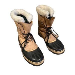 Sorel Caribou Street Waterproof Boots Size 13 Mens Leather Upper Ankle Winter
